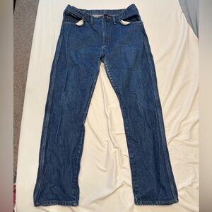 Wrangler Men's Dark Blue Straight Jeans